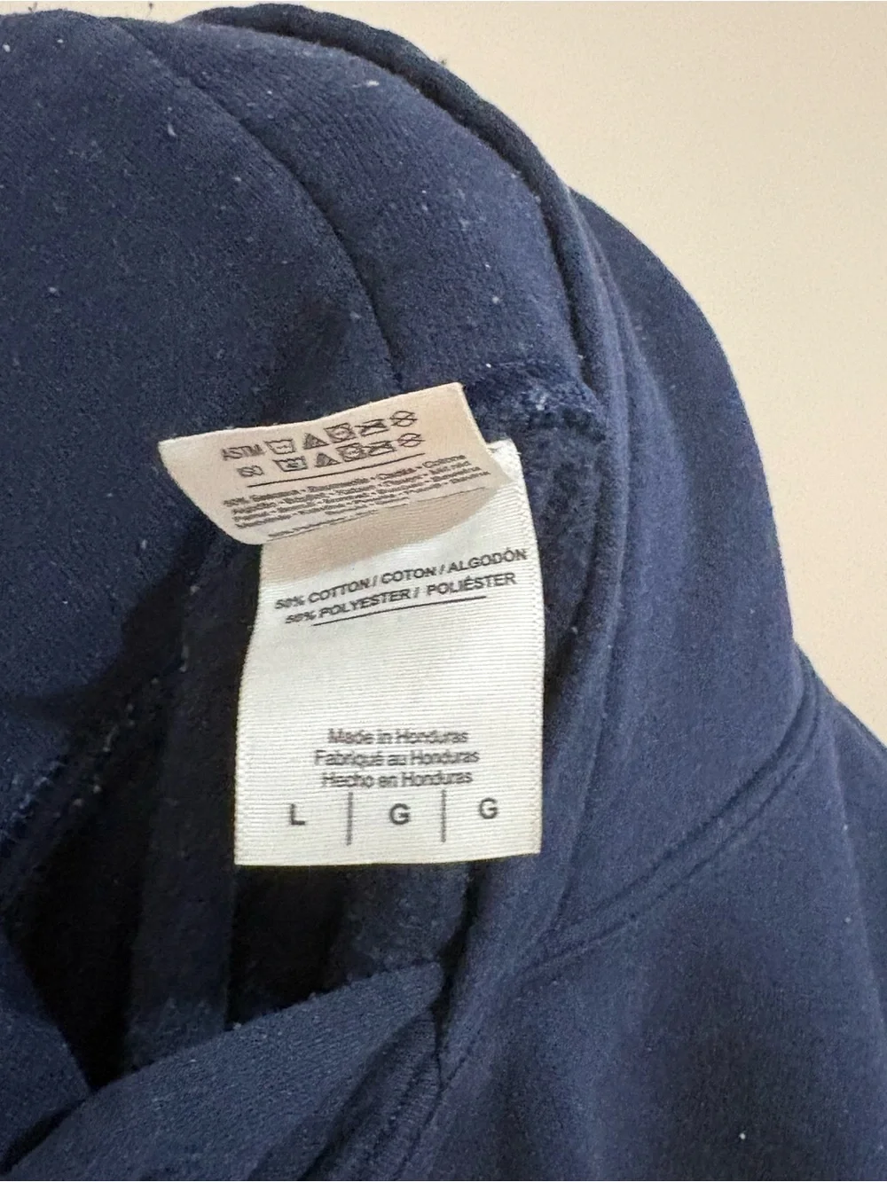 Michigan Navy Crewneck Hoodie with Yellow Logo